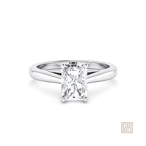 Radiant Solitaire Diamond Engagement Ring – view 2