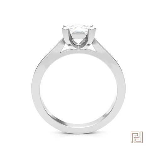 Radiant Solitaire Diamond Engagement Ring – view 3