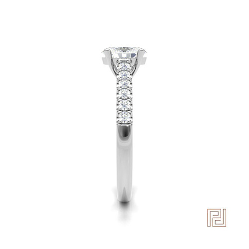 Oval Solitaire Engagement Ring – view 4