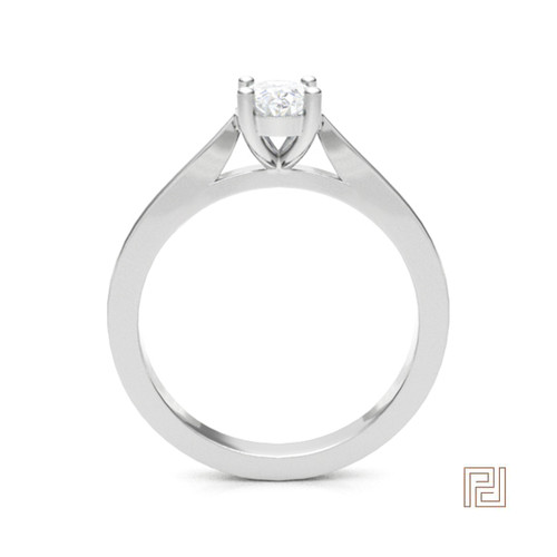 Classic Oval Solitaire Engagement Ring – view 3