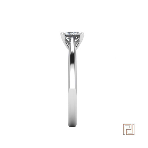 Classic Princess Solitaire Diamond Ring – view 4