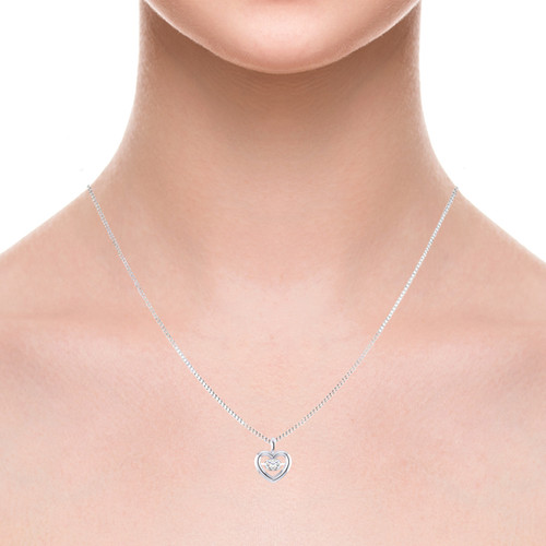 Dancing Diamond Heart Pendant – view 2