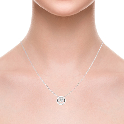 Dancing Diamond Round Pendant – view 2