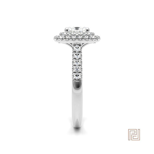 Double Halo Cushion Engagement Ring – view 4