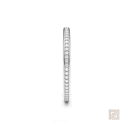 Grain Set Round Eternity Ring – view 2