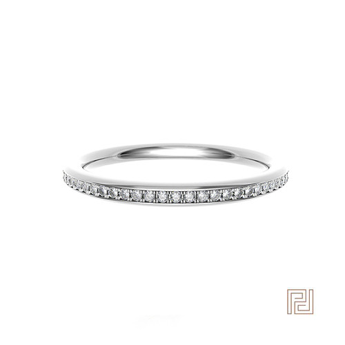 Grain Set Round Eternity Ring – view 3