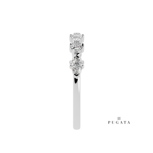 Marquise Cut Diamond Eternity Ring – view 2