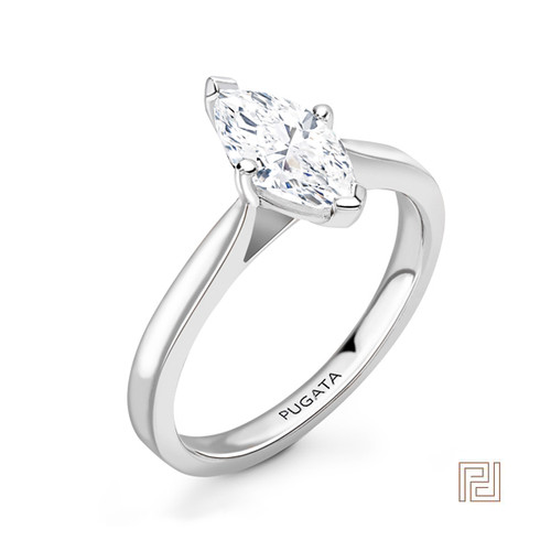 Marquise Solitaire Diamond Engagement Ring