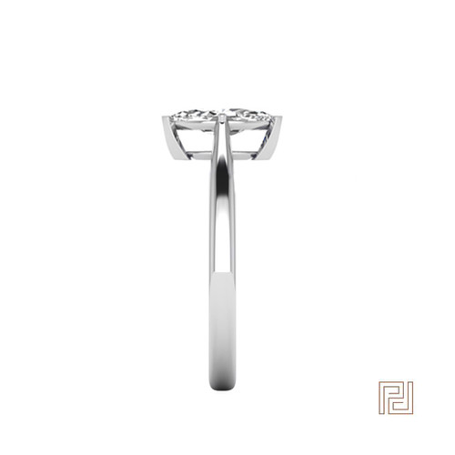 Marquise Solitaire Diamond Engagement Ring – view 3