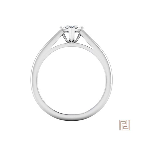 Marquise Solitaire Diamond Engagement Ring – view 4