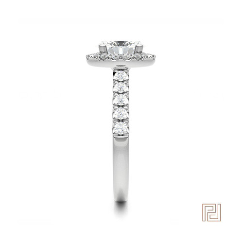 Oval Halo Diamond Engagement Ring – view 4