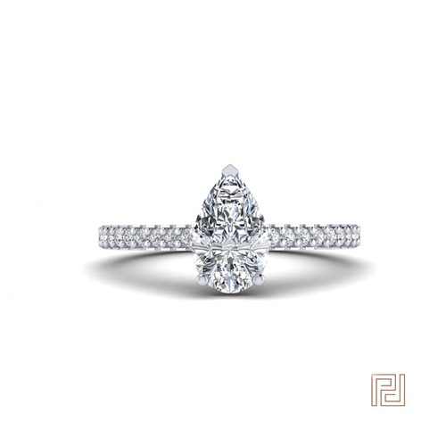Pear Cut Diamond Engagement Ring – view 2