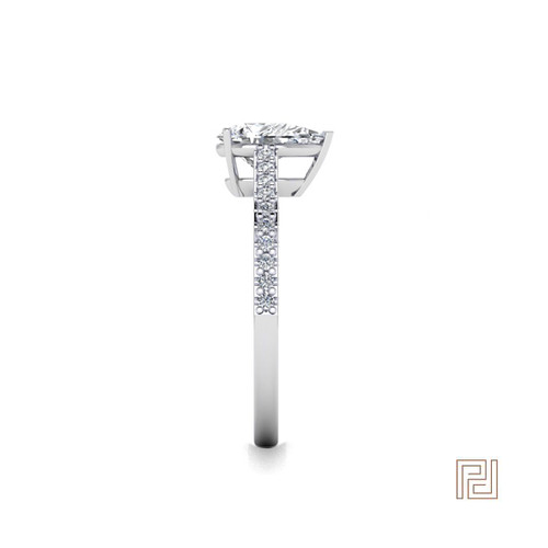 Pear Cut Diamond Engagement Ring – view 4