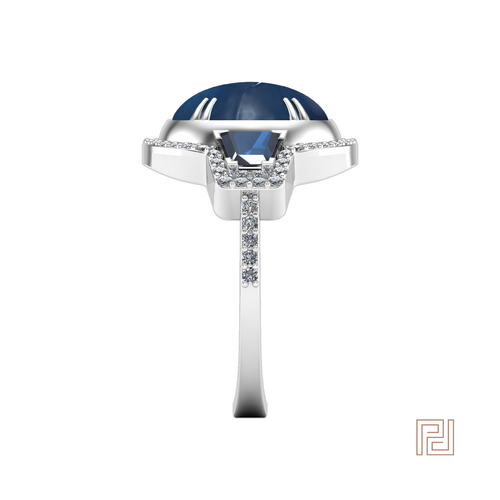 Platinum Sapphire Midnight Dress Ring – view 4