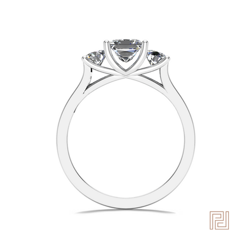 Platinum Tulip Trilogy Ring – view 3