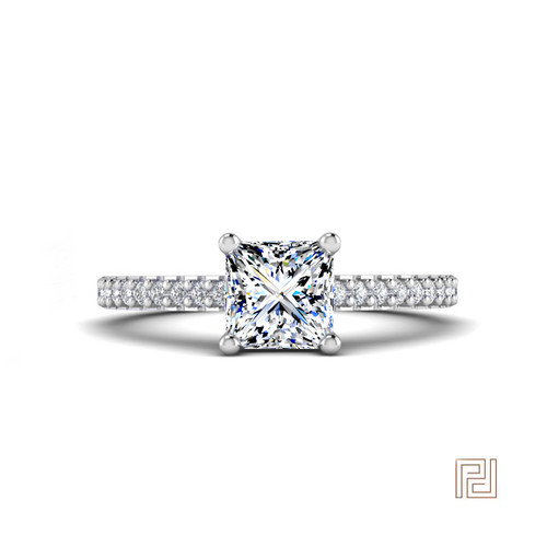 Princess Cut Solitaire Diamond Ring – view 2