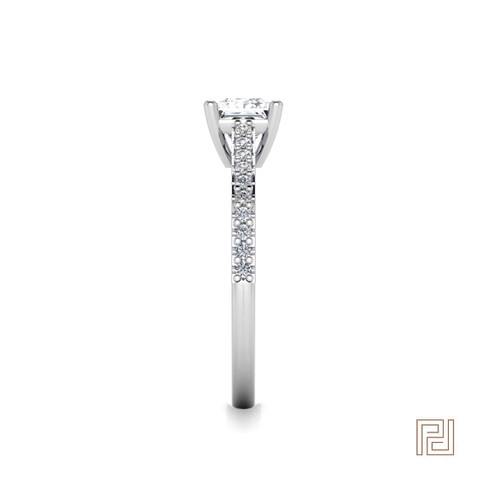 Princess Cut Solitaire Diamond Ring – view 4
