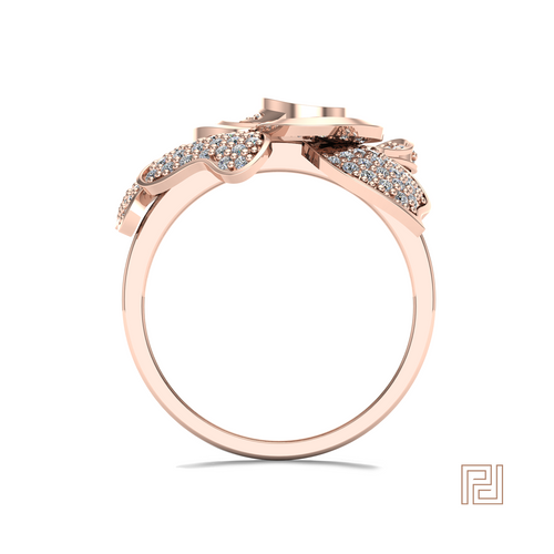 Rose Gold Rose Ring – view 3