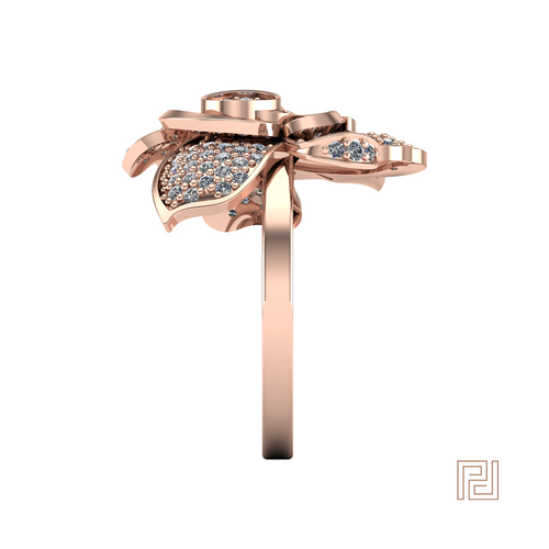 Rose Gold Rose Ring – view 4