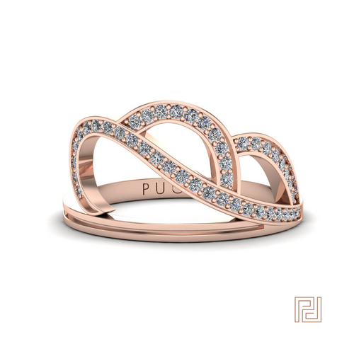 Rose Gold Wave Ring – view 2