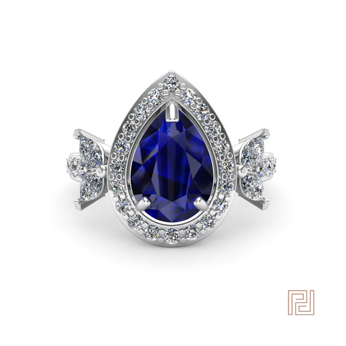 White Gold Sapphire Aurora Ring – view 2