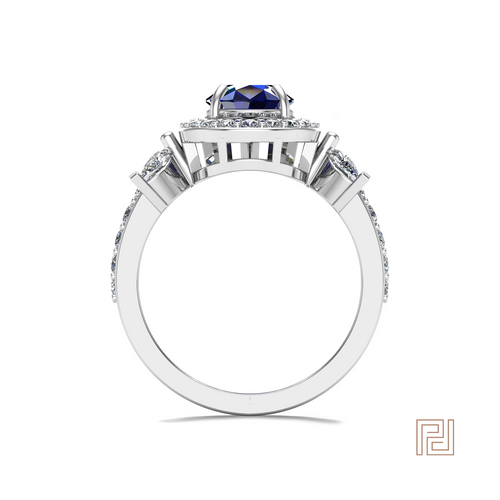 White Gold Sapphire Aurora Ring – view 3