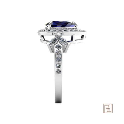 White Gold Sapphire Aurora Ring – view 4